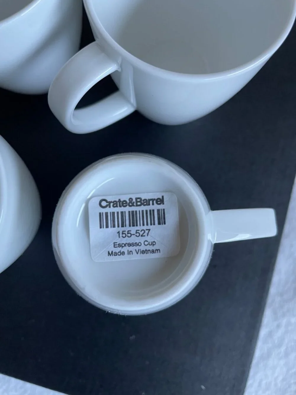 Crate & Barrel Porcelain 4 Oz Espresso Cups Vietnam